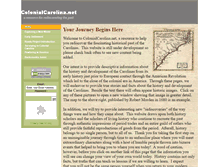 Tablet Screenshot of colonialcarolina.net